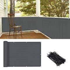 LOVE STORY dark grey balcony privacy screen cover front view