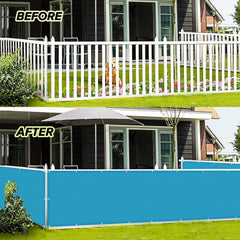 LOVE STORY privacy screen in a backyard setting