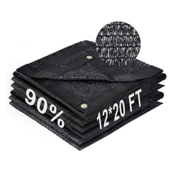 LOVE STORY Shade Cloth 12x20FT black tarp front view