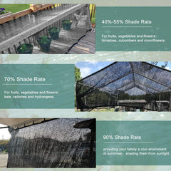 LOVE STORY Shade Cloth 14x20FT black in garden setup