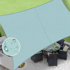 LOVE STORY Waterproof Sun Shade Sail 7' x 13' in Sky Blue