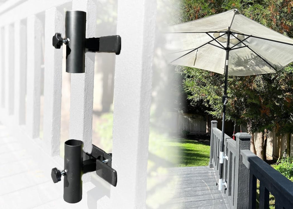 LOVE YOUR DECK Patio Umbrella Holder black split design front view