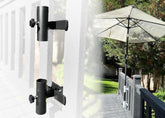 LOVE YOUR DECK Patio Umbrella Holder black split design front view