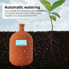Lovely Ran Terracotta Watering Pot in garden soil