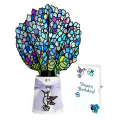 Lovepop Sunlit Hydrangeas Suncatcher Bouquet front view