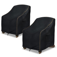 LSongSKY Patio Adirondack Chair Cover front view, black