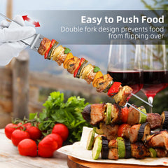 Lucalda skewers pack of 10 with ergonomic handles