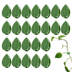 LUCKJUJU Plant Climbing Clips 40 Pcs green leaf shape front view