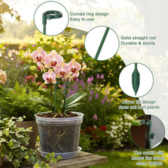 LUCKJUJU Plant Support Stakes, 10.63 inches in garden