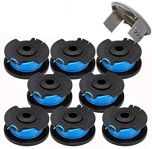 Lucky Seven String Trimmer Replacement Spool Line 0.065 inch with 8 spools and 1 cap
