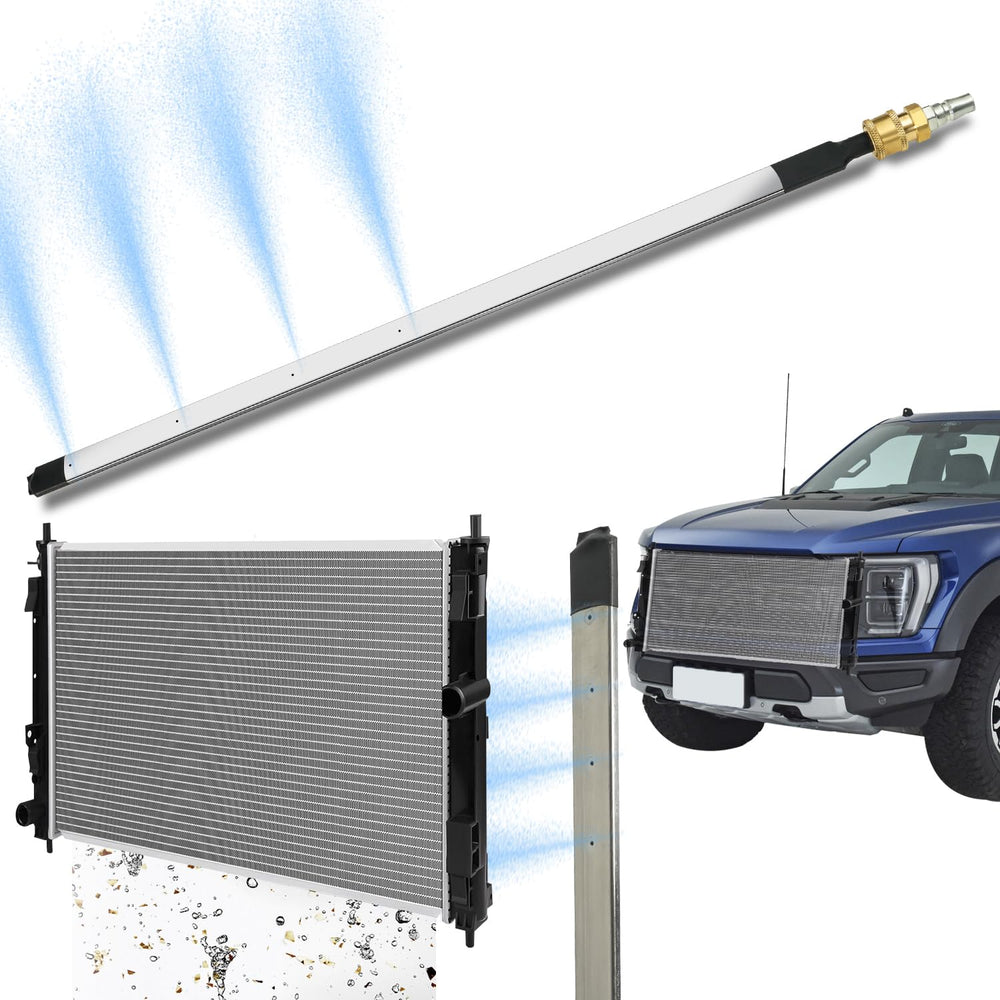 Lucstar Radiator Cleaning Wand front view with stainless steel finish