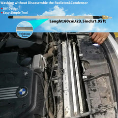 Lucstar Radiator Cleaning Wand in use cleaning a vehicle radiator