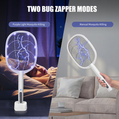 Lulu Home Bug Zapper Racket in use outdoors during a picnic