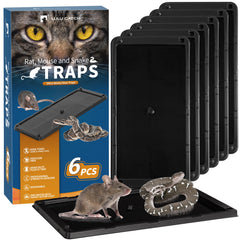 LULUCATCH Large Glue Traps pack with six pre-baited traps