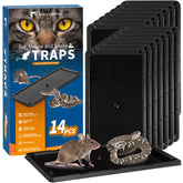 LULUCATCH Mouse Traps 14 pack black glue boards front view