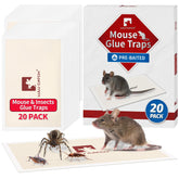 LULUCATCH Mouse Traps 20 pack white sticky traps