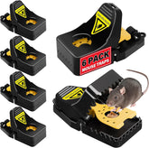 LULUCATCH Mouse Traps pack of 6 with black plastic design