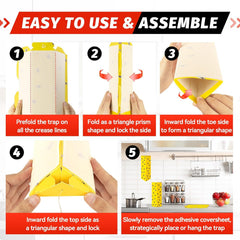 LULUCATCH Sticky Fly Trap in a kitchen setting