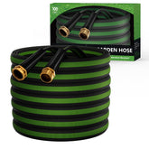 lumomo 100FT garden hose lightweight black and green front view