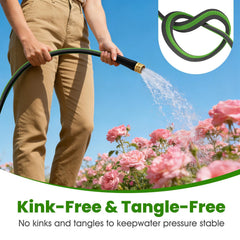 lumomo garden hose in use watering plants
