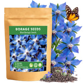 LUOJIBIE Borage Seeds packet front view with blue flower seeds