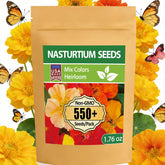 LUOJIBIE Nasturtium Seeds mixed colours pack front view