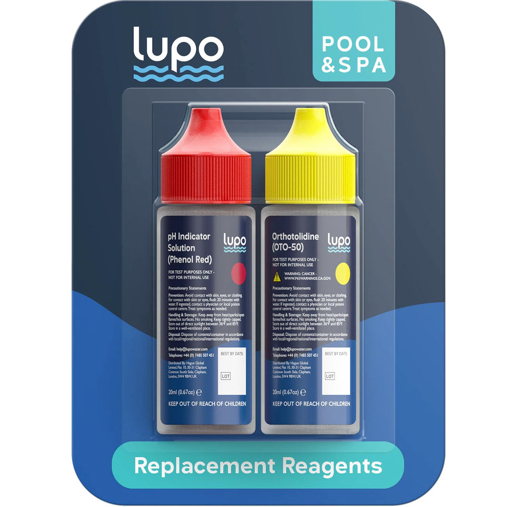 Lupo 3-in-1 Pool Test Kit Reagents pack front view