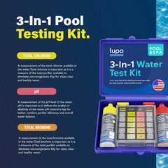 Lupo Pool Test Kit instructions with care guides