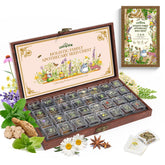 LUSH&DEW Holistic Family Apothecary Seed Chest wooden box with labeled containers