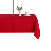 LUSHVIDA 60x84 inch red outdoor tablecloth front view