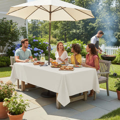 LUSHVIDA 60x84 inch tablecloth on patio table