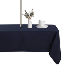 LUSHVIDA Navy Rectangle Outdoor Tablecloth front view