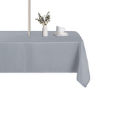 LUSHVIDA Rectangle Outdoor Tablecloth 52x70 inch silver front view