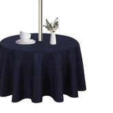 LUSHVIDA Round Outdoor Tablecloth Navy 70-inch front view