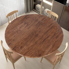 LUSHVIDA Round Tablecloth Oak 56 inch front view