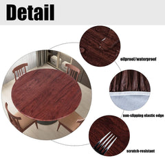 LUSHVIDA Round Tablecloth on a dining table setting
