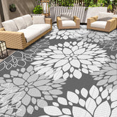 LuxStep Outdoor Rug 8' x 10' grey rectangular view
