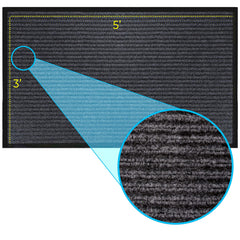 LuxUrux heavy-duty rubber mat side view displaying thickness