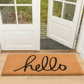 LuxUrux Welcome Mat 24 x 36 inch walnut colour front view