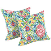 LVTXIII Outdoor Pillow Covers 20x20 Inch Damask Red front view