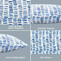 LVTXIII Outdoor Pillow Covers 20x20 inch Tropical Leaf Green on outdoor sofa