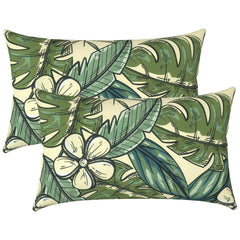 LVTXIII Tropical Paradise lumbar pillow cover front view