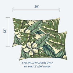 LVTXIII Tropical Paradise lumbar pillow cover side view
