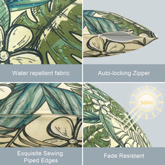 LVTXIII Tropical Paradise lumbar pillow cover zipper detail