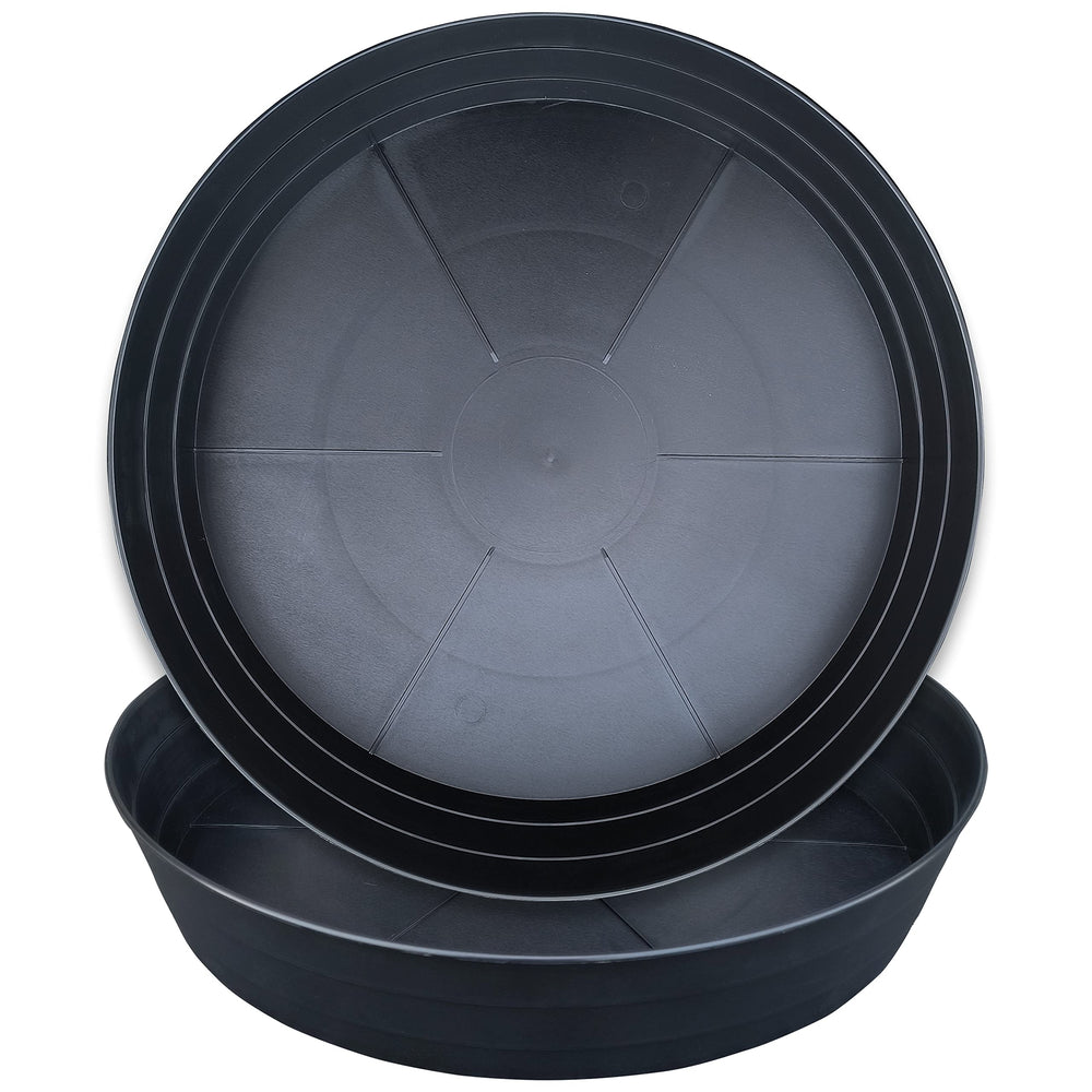 LWALRS Plant Saucer 16 Inch black model front view