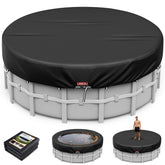 LXKCKJ 15 Ft Round Solar Pool Cover front view