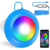 LyLmLe LED Pool Light front view with blue illumination