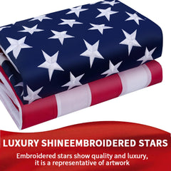 LYNSHION American Flag 5x8 FT displayed outdoors
