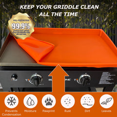 Lyonbi Griddle Cover folded for easy storage