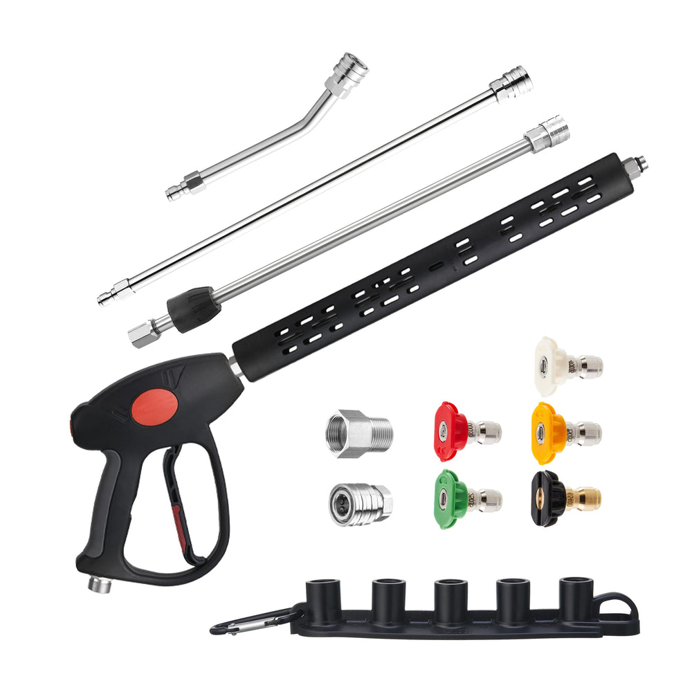 M MINGLE High Pressure Washer Gun with 30° curved rod front view